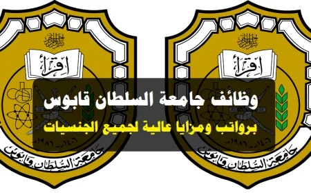 فرص توظيف مميزة في جامعة السلطان قابوس بسلطنة عمان للمواطنين والمقيمين في هذه التخصصات