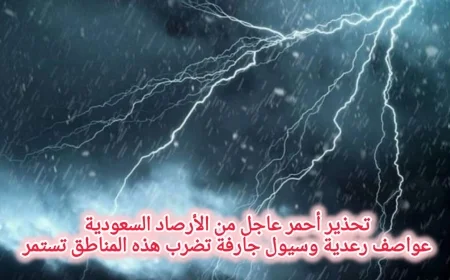 تحذير طارئ: أمطار رعدية وسيول جارفة في السعودية تمتد لساعات طويلة في هذه المناطق