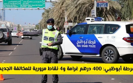 شرطة أبوظبي تفرض غرامة 400 درهم و4 نقاط مرورية بسبب هذه المخالفة الجديدة