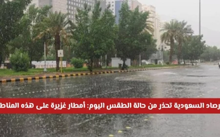 تحذير عاجل من الأرصاد السعودية: الطقس اليوم يشهد أمطاراً غزيرة ورياحاً كاسحة في هذه المناطق