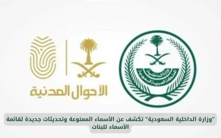 وزارة الداخلية السعودية تعلن عن قائمة الأسماء الممنوعة وتحديثاتها الجديدة للبنات