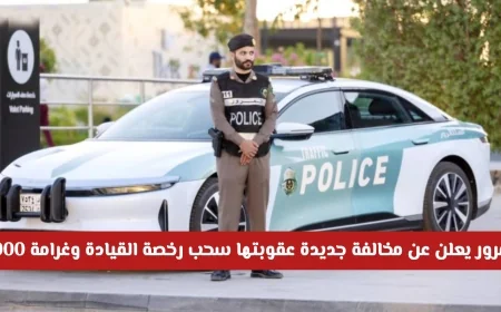 المرور السعودي يكشف عن مخالفة جديدة تؤدي إلى سحب رخصة القيادة وغرامة 6000 ريال