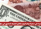 التحديث الأخير لأسعار الدولار اليوم أمام الجنيه المصري في البنوك المصرية