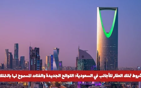 تعرف على شروط تملك العقار للأجانب في السعودية: الفئات المسموح لها واللوائح الجديدة