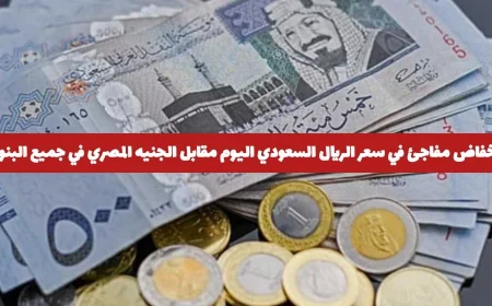 تراجع مفاجئ في سعر الريال السعودي اليوم أمام الجنيه المصري في كافة البنوك المصرية اسعار البيع والشراء