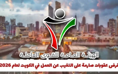 عقوبات صارمة على التغيب عن العمل في الكويت لعام 2026 تعرف على خطوات تقديم بلاغ التغيب