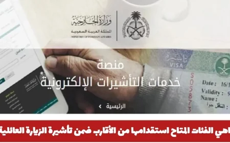 الفئات المسموح باستقدامها ضمن تأشيرة الزيارة العائلية في السعودية لعام 2026