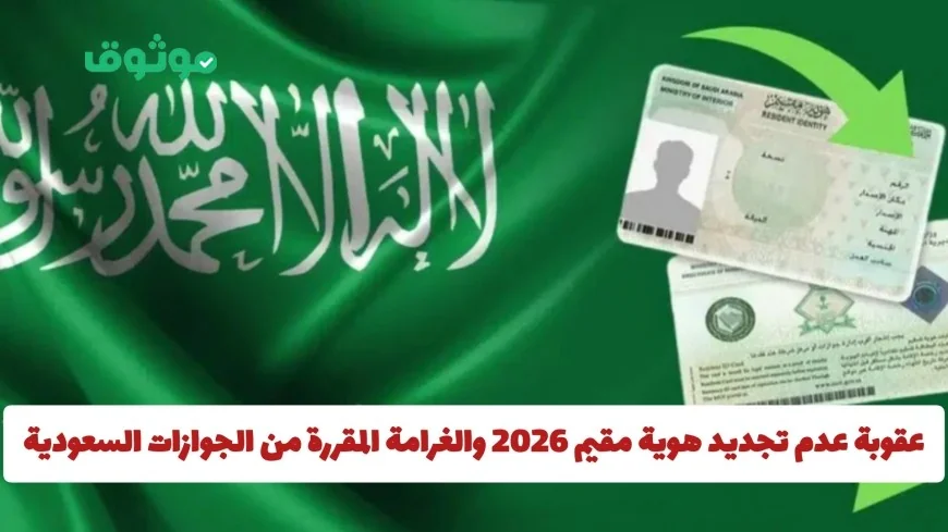 عقوبة وغرامة تأخير تجديد هوية مقيم 2026 من الجوازات السعودية