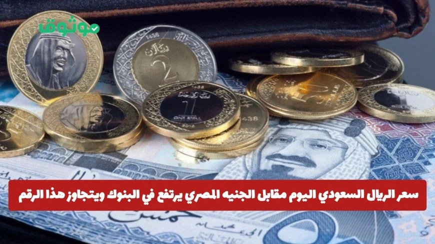 ارتفاع ملحوظ في سعر الريال السعودي اليوم أمام الجنيه المصري بالبنوك يتخطى هذا الرقم