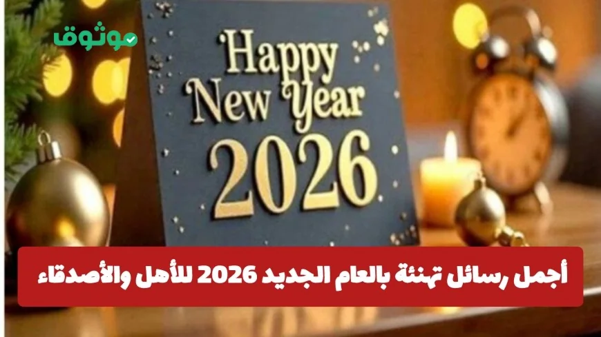 رسائل تهنئة رائعة بمناسبة العام الجديد 2026 للأهل والأصدقاء