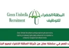 فرص عمل مميزة في سلطنة عمان بشركة المظلة الخضراء لجميع الجنسيات رابط التقديم متاح الآن