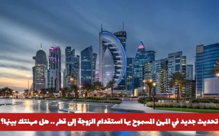 اكتشف التحديث الجديد للمهن المسموح بها لاستقدام الزوجة إلى قطر هل مهنتك مشمولة؟