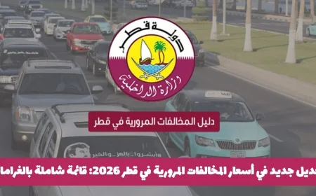تحديث أسعار المخالفات المرورية في قطر 2026: اكتشف القائمة الشاملة بالغرامات والقيم الرسمية