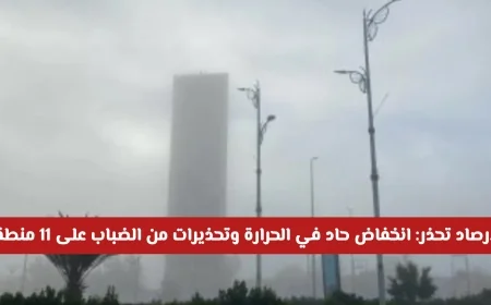 تحذير من الأرصاد السعودية: انخفاض حاد في درجات الحرارة مع تنبيهات من الضباب والغبار في 11 منطقة