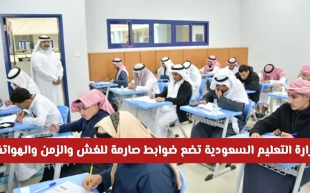 وزارة التعليم السعودية تحدد قواعد جديدة صارمة لمكافحة الغش والوقت واستعمال الهواتف في امتحانات نهاية الفصل الدراسي الأول