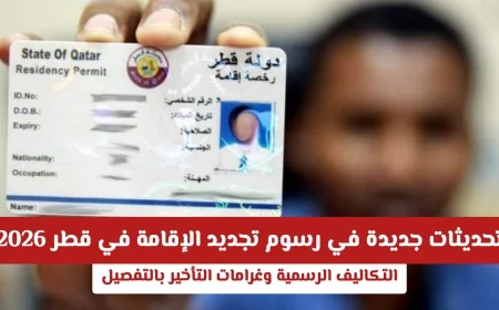 اكتشف التغييرات الجديدة لرسوم تجديد الإقامة في قطر 2026 والتكاليف الرسمية مع غرامات التأخير بالتفصيل