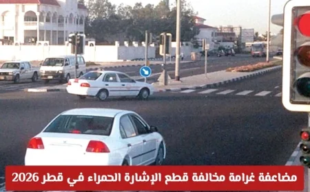 تحذير هام: زيادة غرامة مخالفة قطع الإشارة الحمراء في قطر 2026 تعرف على العقوبات القاسية
