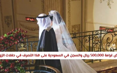 غرامة 500,000 ريال والسجن في السعودية على هذا التصرف في حفلات الزواج
