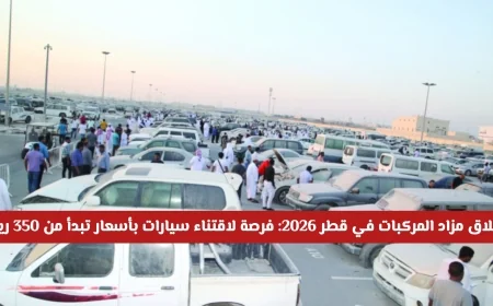 فرصة ذهبية لاقتناء سيارات بأسعار تبدأ من 350 ريال قطر في مزاد المركبات 2026 تعرف على اليوم والساعة