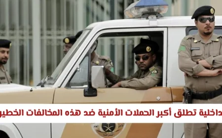 الداخلية السعودية تعلن عن أضخم حملة أمنية تستهدف المخالفات الخطيرة غرامات وترحيل فوري للمخالفين