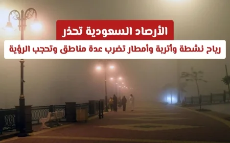 تحذير من الأرصاد السعودية: رياح قوية وأتربة تتسبب في تدني الرؤية وأمطار تضرب مناطق متعددة