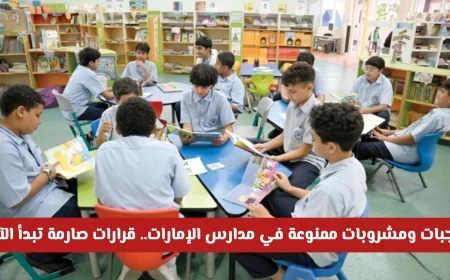 قائمة محظورات جديدة في مدارس الإمارات تشمل وجبات ومشروبات بدء تنفيذ قرارات صارمة