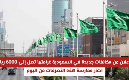 السعودية تكشف عن مخالفات جديدة تصل غراماتها إلى 6000 ريال تجنب هذه التصرفات فوراً