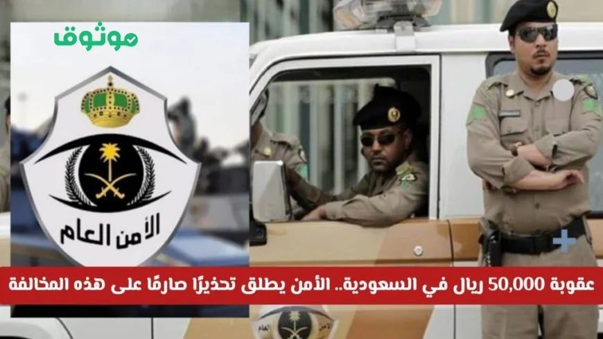 عقوبة 50,000 ريال في السعودية: الأمن العام يحذر بشدة مرتكبي هذه المخالفة الشائعة