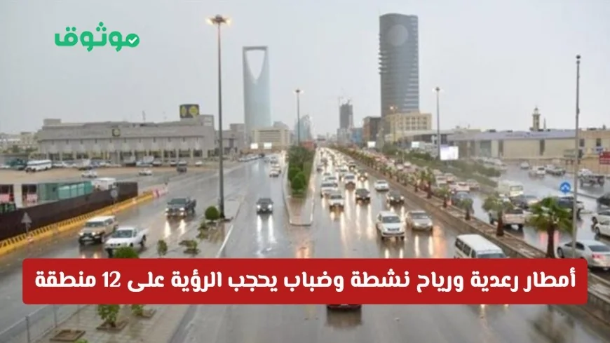 تحذير عاجل من الأرصاد السعودية: أمطار رعدية ورياح قوية وضباب يعم 12 منطقة