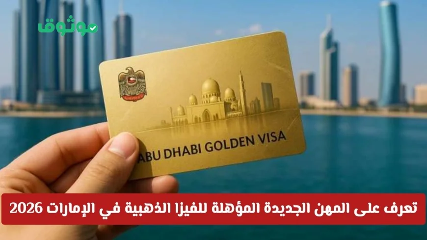اكتشف أحدث المهن المؤهلة للفيزا الذهبية في الإمارات لعام 2026